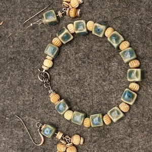 Bracelet with matching earrings